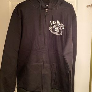Jack Daniels zip up hooded sweatshirt